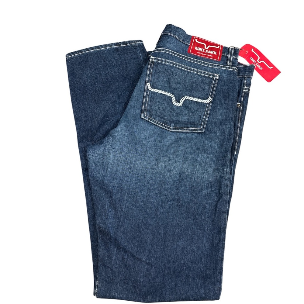 Kimes Ranch Men’s Indigo Blue Straight-Leg Thomas Jeans
